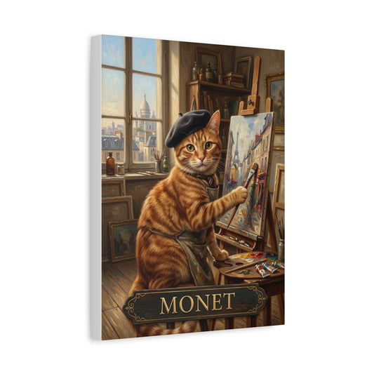 Custom Pet Portrait Canvas | Artist Cat Wall Art | Personalized Gift for Cat Lovers