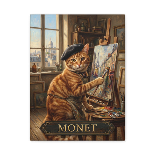 Custom Pet Portrait Canvas | Artist Cat Wall Art | Personalized Gift for Cat Lovers