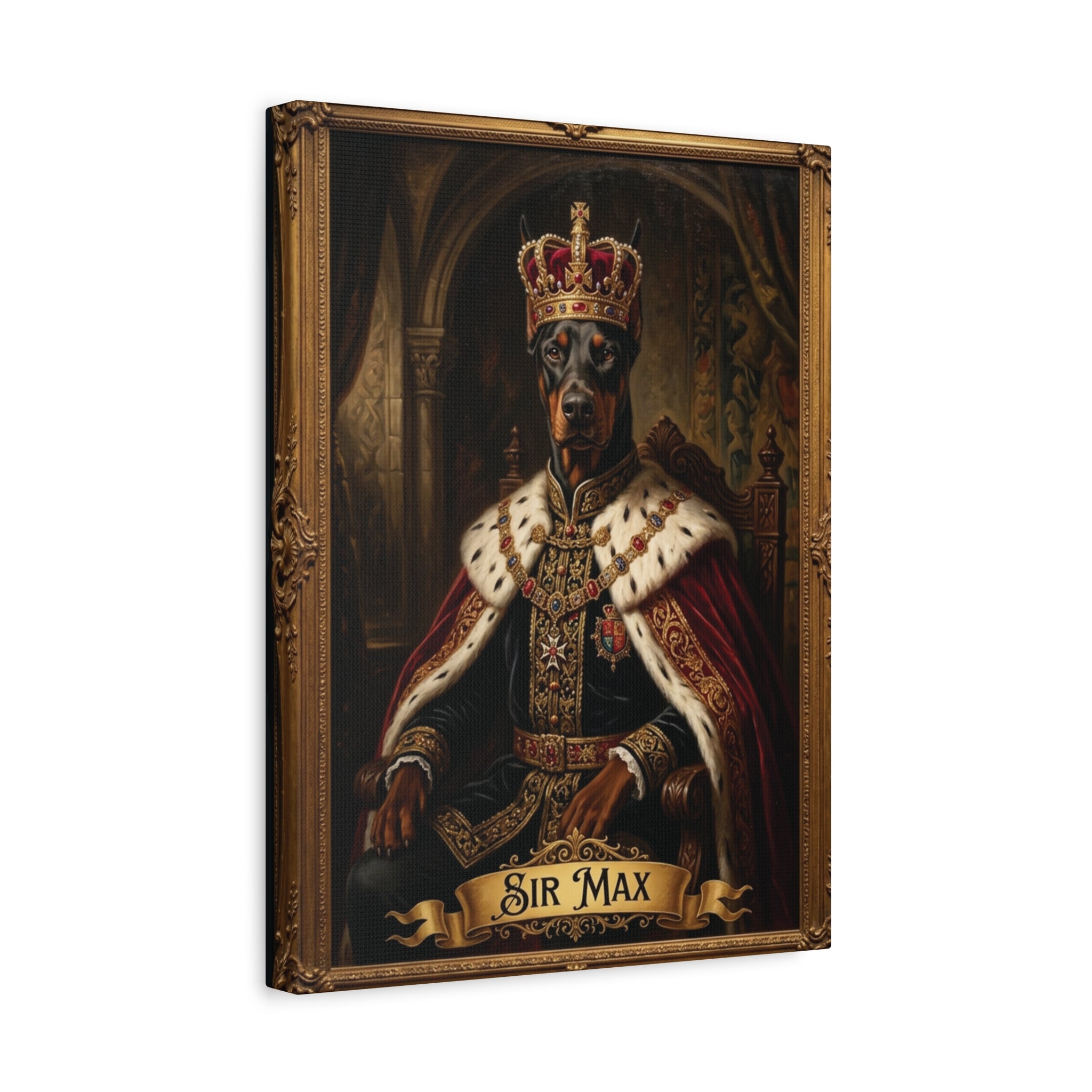 The Royal | Custom Dog Portrait Canvas