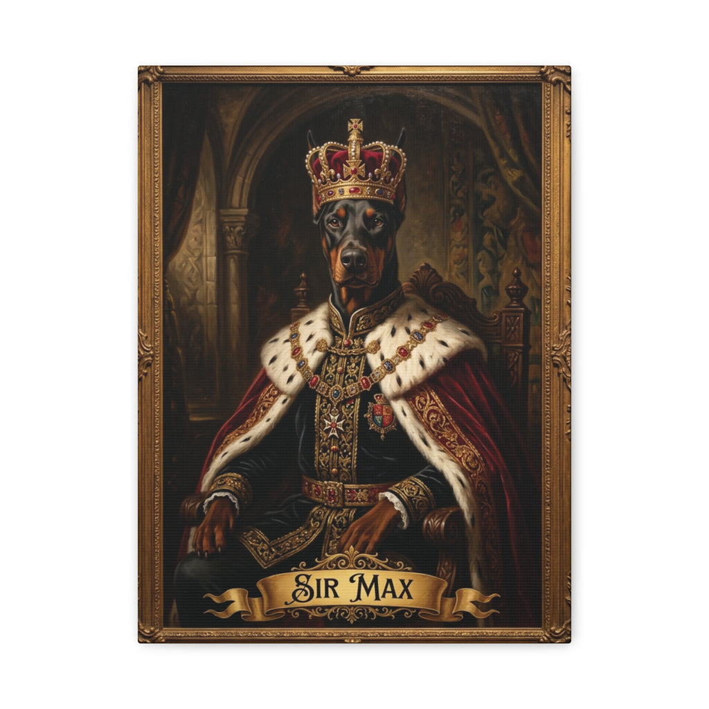 The Royal | Custom Dog Portrait Canvas