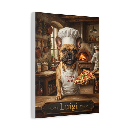 Custom Pet Portrait Canvas | Chef Dog Wall Art | Personalized Gift for Dog Lovers