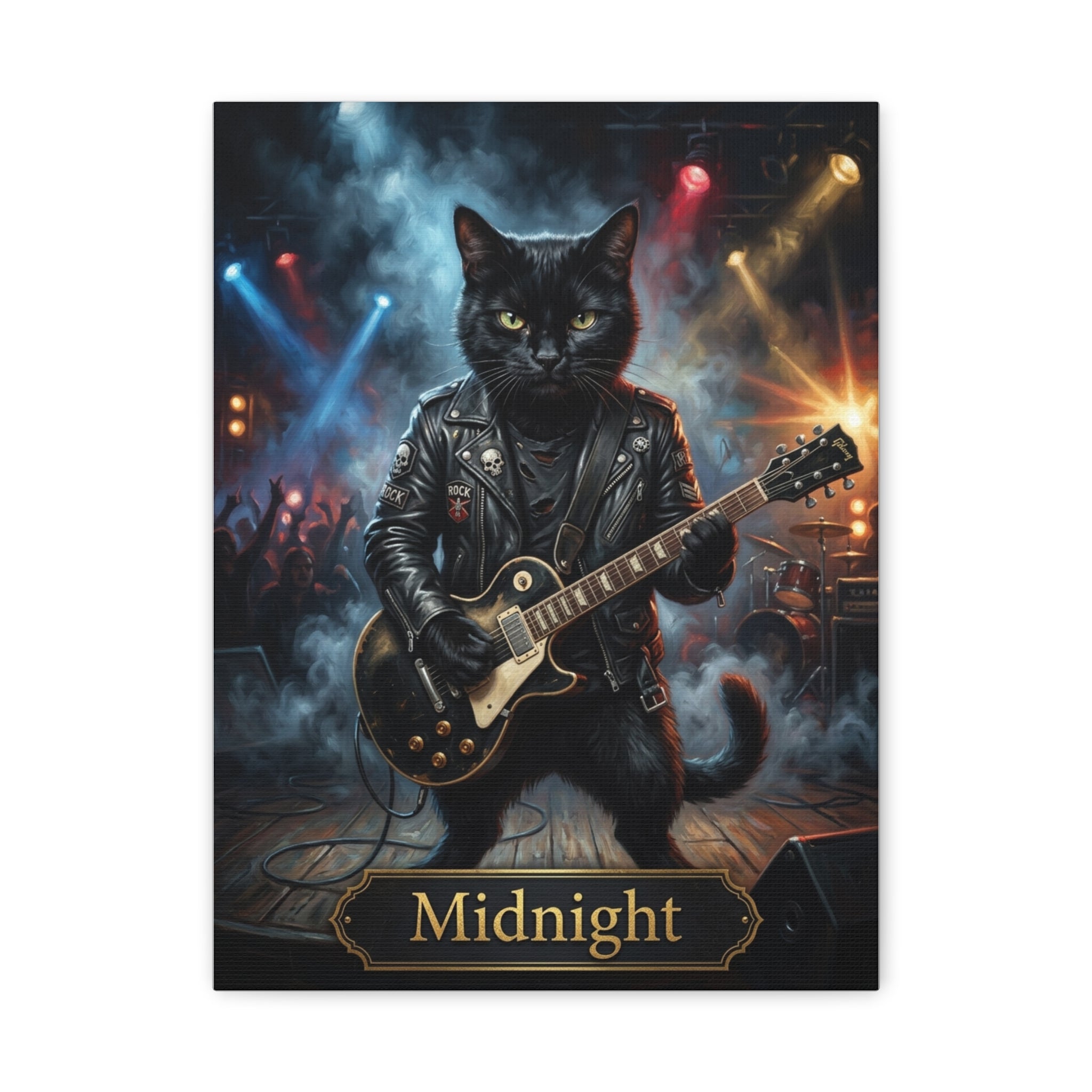 The Rock Star | Custom Cat Portrait Canvas