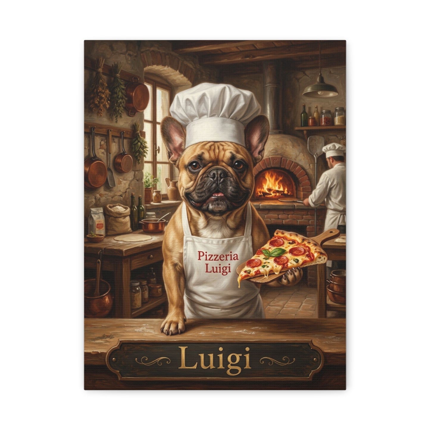 Custom Pet Portrait Canvas | Chef Dog Wall Art | Personalized Gift for Dog Lovers