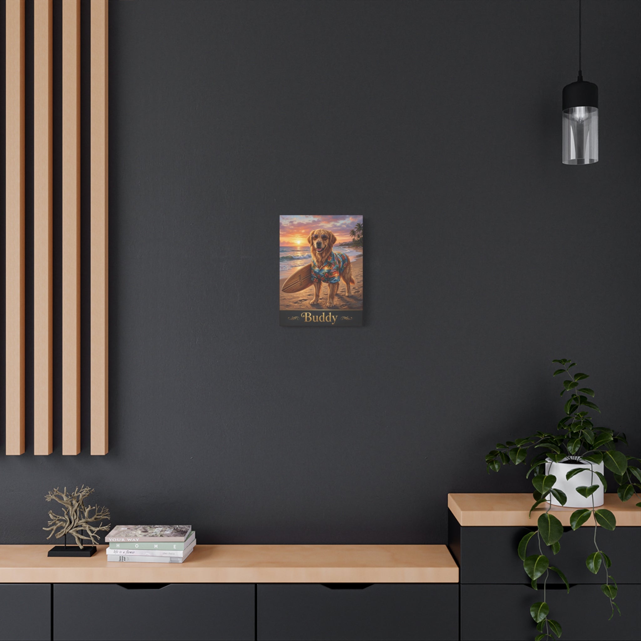 The Surfer | Custom Dog Portrait Canvas