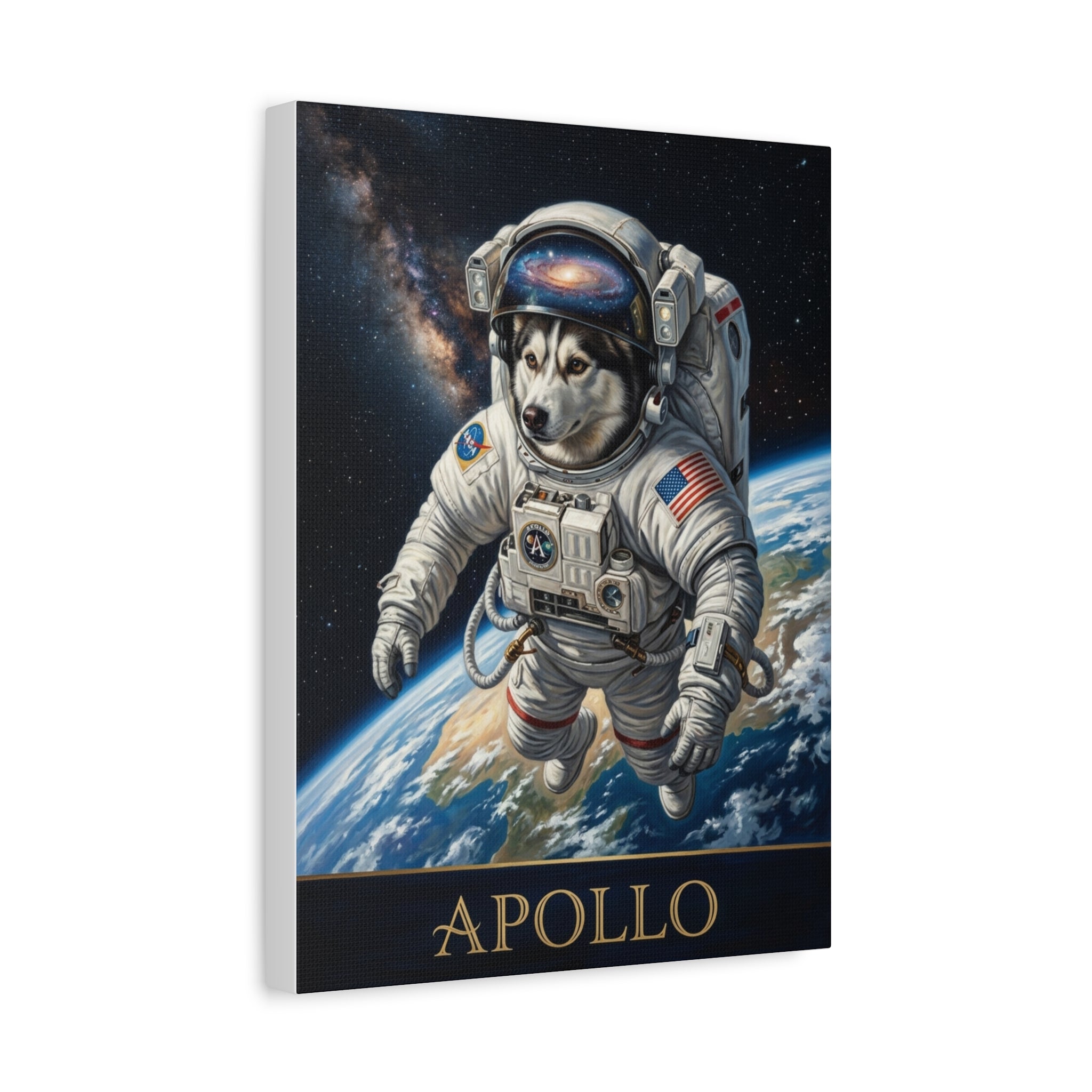 The Astronaut | Custom Dog Portrait Canvas