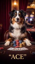 Ace dog custom canvas portrait
