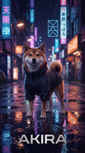 Akira Tokyo dog custom canvas portrait
