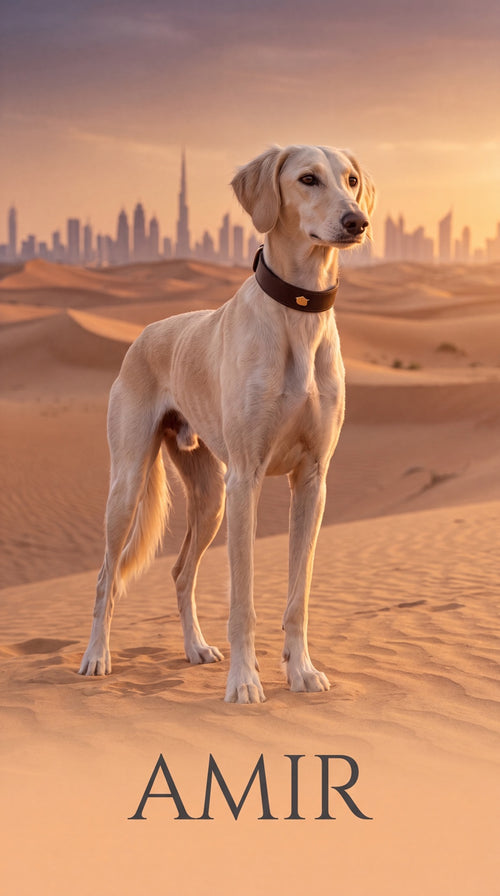 Amir desert dog custom canvas portrait