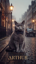 Arthur London cat custom canvas portrait