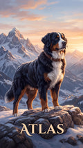 Mountain dog custom canvas portrait