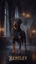 Bentley manor dog custom canvas portrait