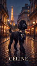 Celine dog custom canvas portrait