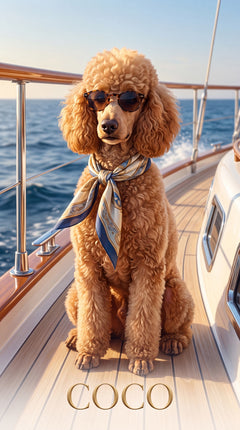 Coco Yacht Dog Portrait