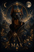 Max dog custom canvas portrait