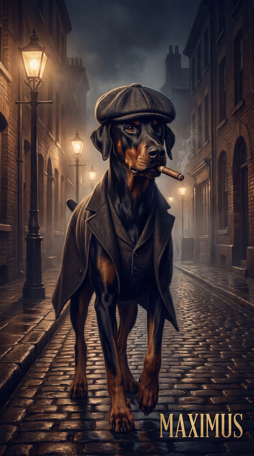 Maximus dog custom canvas portrait