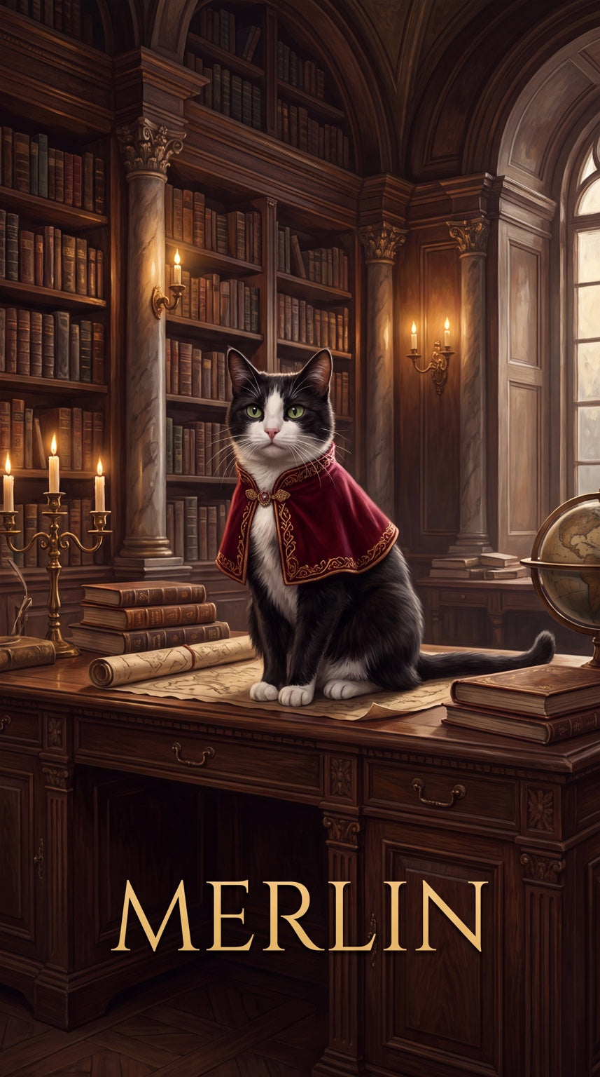 Merlin Cat Portrait