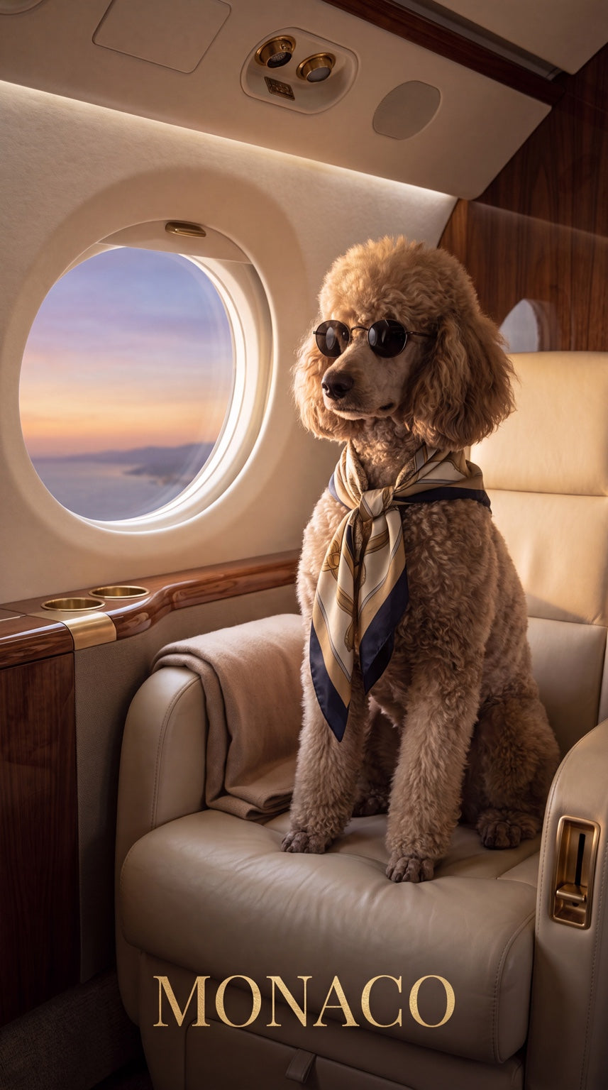 Monaco dog custom canvas portrait
