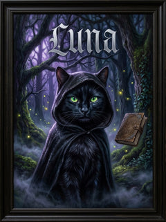 Mystic Forest Cat Portrait