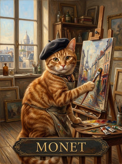 Paris Artist Cat Portrait