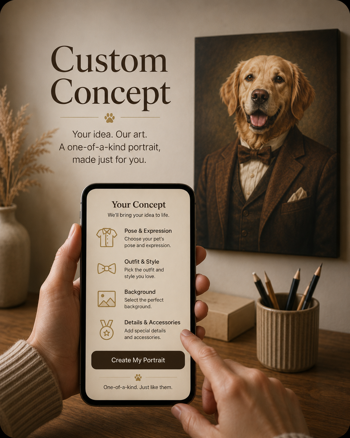 Original custom pet concept created by Pawtra