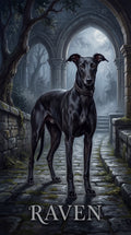 Raven dog custom canvas portrait