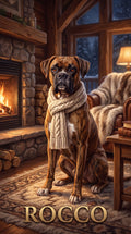 Rocco cabin dog custom canvas portrait