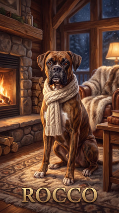 Rocco Cabin Dog Portrait