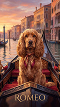 Romeo dog custom canvas portrait