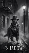 Shadow noir dog custom canvas portrait