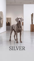Silver gallery dog custom canvas portrait
