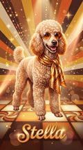 Stella disco dog custom canvas portrait
