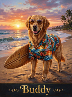 Tropical Beach Dog Portrait