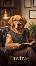 Therapist dog custom canvas portrait