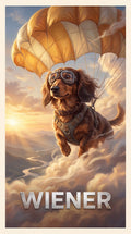 Wiener sky dog custom canvas portrait
